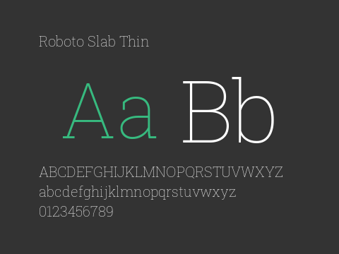 Roboto Slab Thin