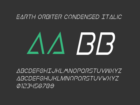 Earth Orbiter Condensed Italic