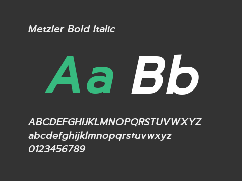 Metzler Bold Italic