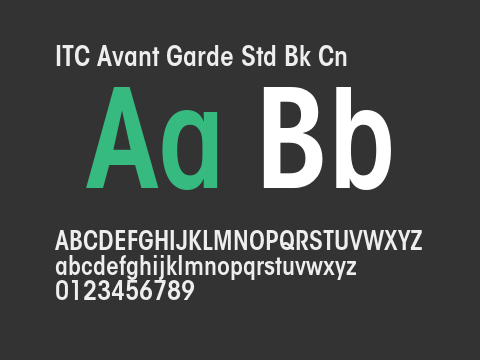 ITC Avant Garde Std Bk Cn