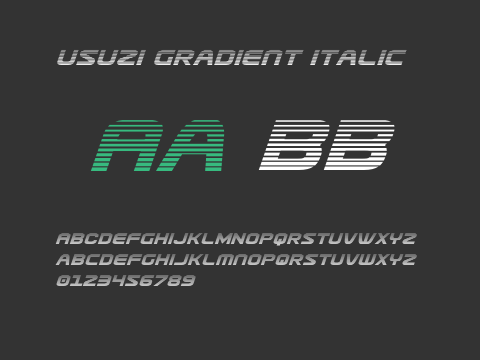 Usuzi Gradient Italic