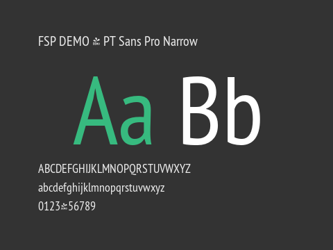 FSP DEMO - PT Sans Pro Narrow