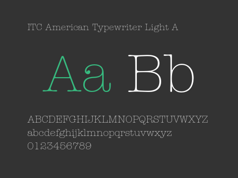 ITC American Typewriter Light A