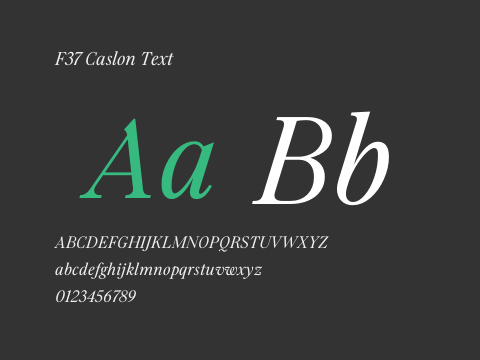 F37 Caslon Text