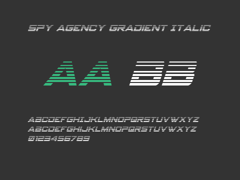 Spy Agency Gradient Italic