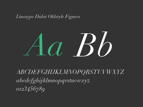 Linotype Didot Oldstyle Figures