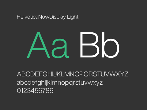 HelveticaNowDisplay Light
