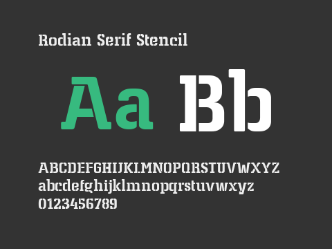 Rodian Serif Stencil