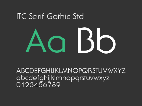 ITC Serif Gothic Std