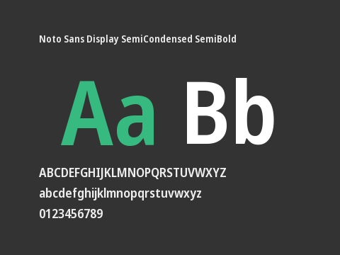 Noto Sans Display SemiCondensed SemiBold