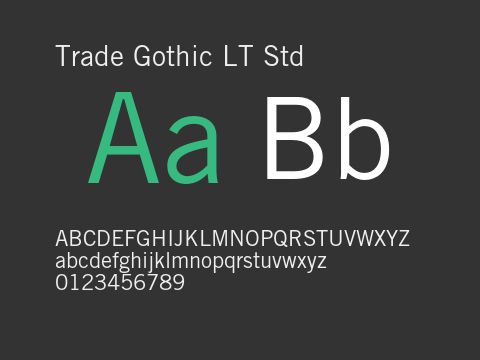 Trade Gothic LT Std