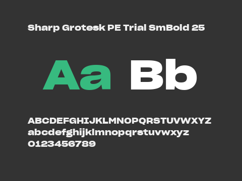 Sharp Grotesk PE Trial SmBold 25