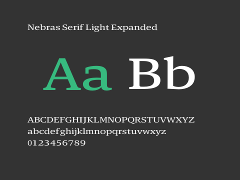 Nebras Serif Light Expanded