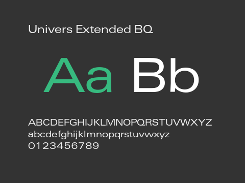 Univers Extended BQ