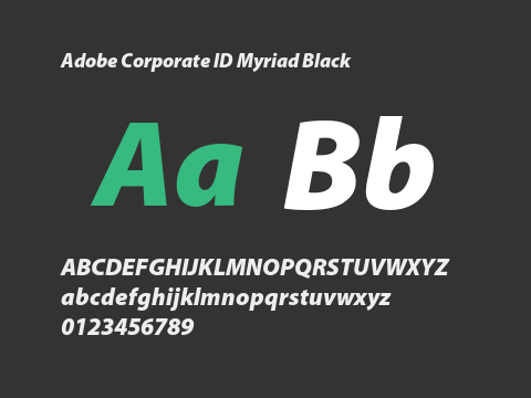 Adobe Corporate ID Myriad Black