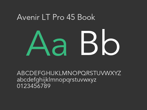 Avenir LT Pro 45 Book