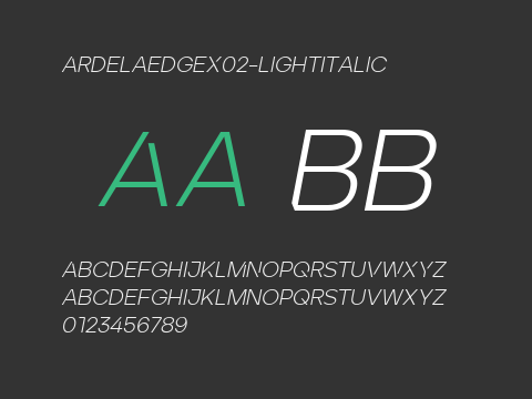 ArdelaEdgeX02-LightItalic