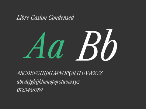 Libre Caslon Condensed