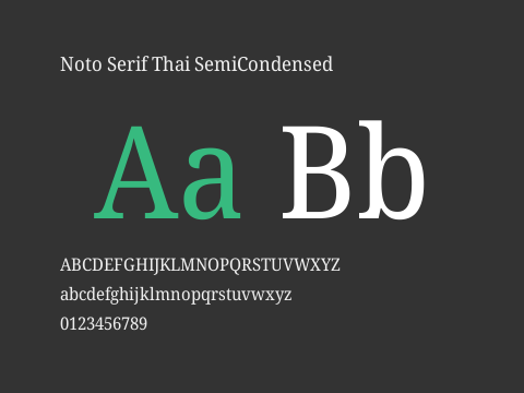 Noto Serif Thai SemiCondensed