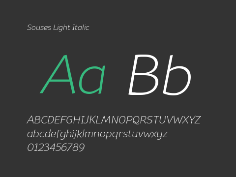 Souses Light Italic