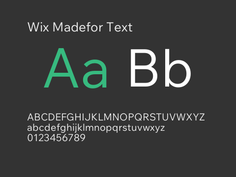 Wix Madefor Text
