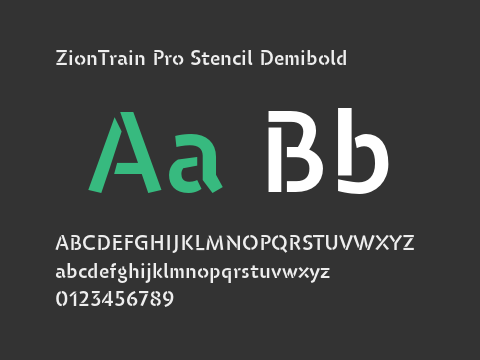 ZionTrain Pro Stencil Demibold