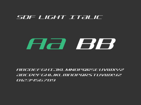 SDF Light Italic