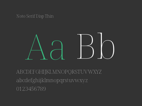 Noto Serif Disp Thin