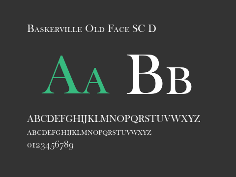 Baskerville Old Face SC D