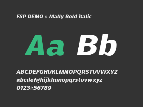 FSP DEMO - Mally Bold italic