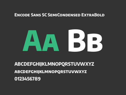 Encode Sans SC SemiCondensed ExtraBold