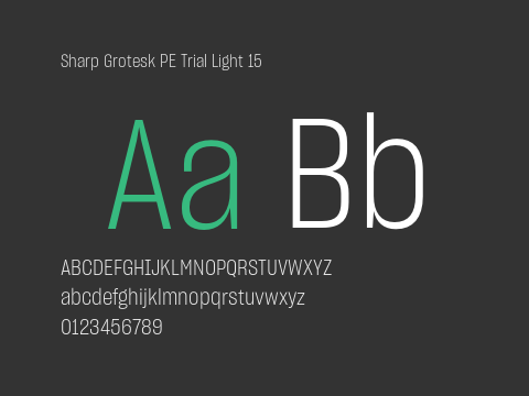 Sharp Grotesk PE Trial Light 15