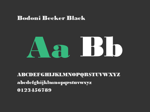 Bodoni Becker Black