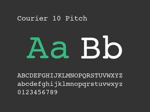 Courier 10 Pitch