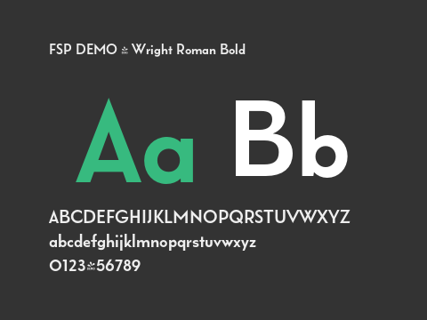 FSP DEMO - Wright Roman Bold