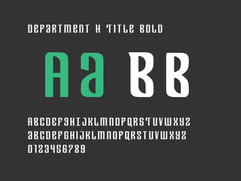 Department H Title Bold