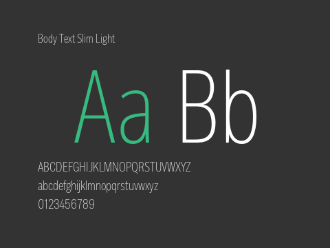 Body Text Slim Light