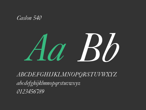 Caslon 540