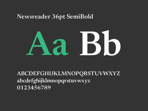 Newsreader 36pt SemiBold