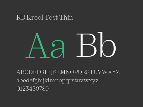 RB Kreol Test Thin