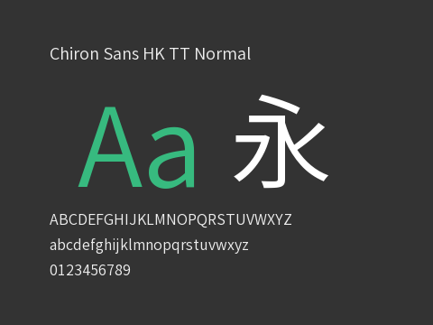 Chiron Sans HK TT Normal