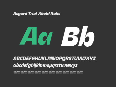 Asgard Trial Xbold Italic