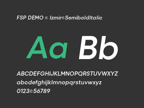 FSP DEMO - Izmir-SemiboldItalic