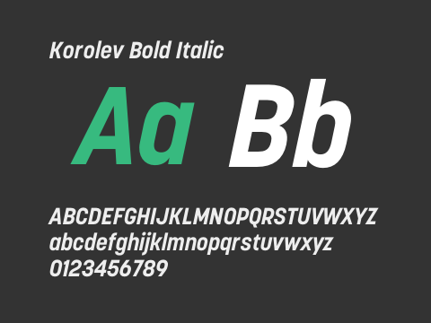 Korolev Bold Italic