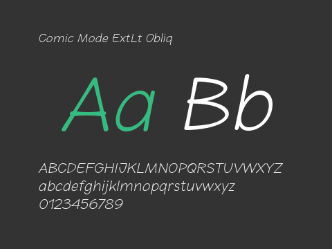 Comic Mode ExtLt Obliq