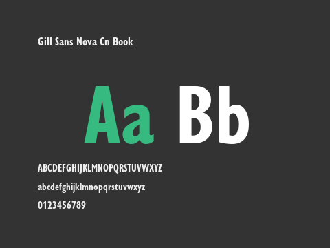 Gill Sans Nova Cn Book