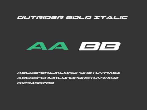 Outrider Bold Italic