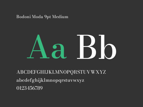 Bodoni Moda 9pt Medium