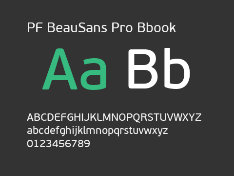 PF BeauSans Pro Bbook