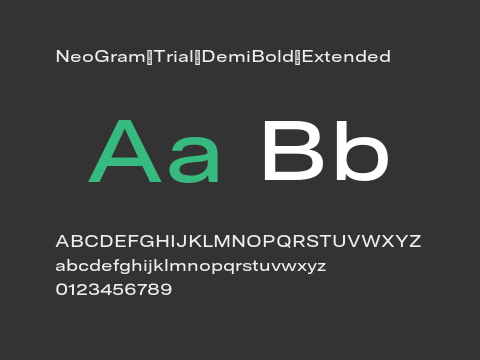 NeoGram Trial DemiBold Extended